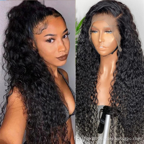 Brazilian Human Hair Lace Front Wigs Deep Wave Virgin Lace Frontal Wig for Black Women Pre Pluck Lace Closure Wig With Baby Hair